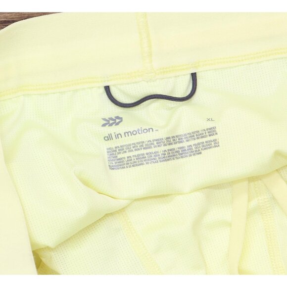 All In Motion Mens Run Shorts 5" Inseam 89390331 Lemon Yellow XL - Picture 4 of 5
